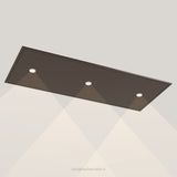 Wave 8663.603 STANDARD X plafondunit 120 x 50 cm in Anodic Brown, met verlichting aan