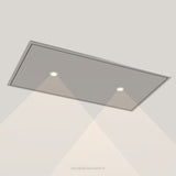 Wave 8674.602 CIRCULATE plafondunit 90 x 50 cm in Pearl Grey, met verlichting aan