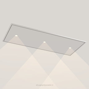 Wave 8674.607 CIRCULATE plafondunit 120 x 50 cm in Ivory Greige, met verlichting aan