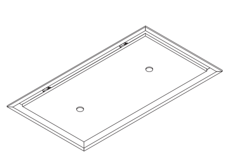Wave 8683.401 FLAT X - plafondunit 90x50 cm - 1 kleur naar keuze - motorloos - LED - afzuigkapSpecialist.nl