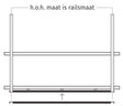 Wave 9992.25 rails 1425 mm - RAL 9017 zwart - afzuigkapSpecialist.nl