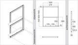 Wave 9993.09 ophangbeugel - 90 cm wandmodel kleur naar keuze (per stuk) - afzuigkapSpecialist.nl