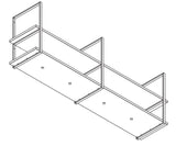 Wave Design 1053.74 FRAME motorloos - 270 cm RVS - 6 x 4,2 W dimbare LED 2700 Kelvin