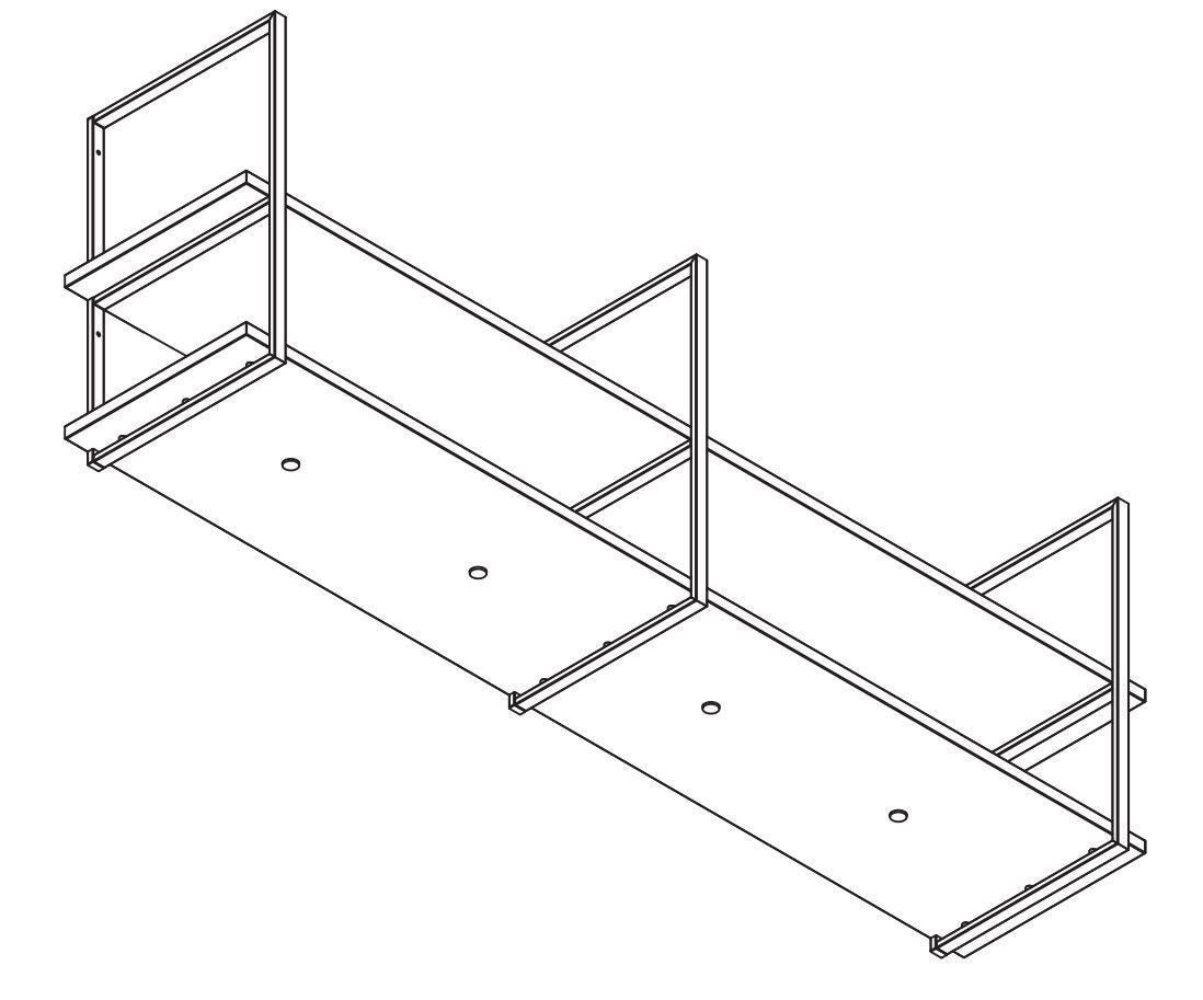 Wave Design 1053.85 FRAME motorloos - 210 cm kleur naar keuze - mat/glanzend - 4 x 4,2 W dimbare LED 2700 Kelvin