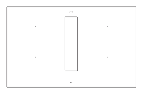 Technische tekening van de Wave Peyto 4114 van 80 cm, bovenaanzicht met afmetingen