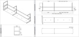 Wave Design 1055.70 FRAME motorloos - 210 cm RVS - 4 x 4,2 W dimbare LED 2700 Kelvin