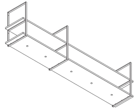 Wave Design 1055.86 FRAME motorloos - 300 cm zwart - RAL 9017 mat - 5 x 4,2 W dimbare LED 2700 Kelvin