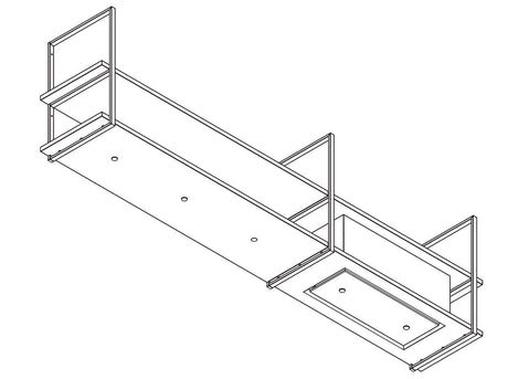 Wave Design 1056.00 FRAME rechts - 240 cm wandafzuigkap RVS - interne motor - LED verlichting