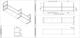 Wave Design 1056.70 FRAME motorloos - 210 cm RVS - 4 x 4,2 W dimbare LED 2700 Kelvin