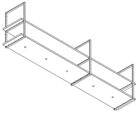 Wave Design 1056.86 FRAME motorloos - 300 cm zwart - RAL 9017 mat - 5 x 4,2 W dimbare LED 2700 Kelvin