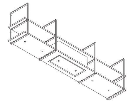 Wave Design 1057.00 FRAME midden - 240 cm wandafzuigkap RVS - interne motor - LED verlichting