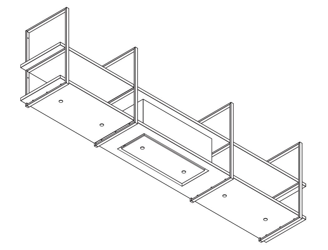 Wave Design 1057.27 FRAME midden  - 210 cm kleur naar keuze - mat/glanzend - 4 x 4,2 W dimbare LED 2700 Kelvin