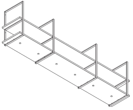 Wave Design 1057.84 FRAME motorloos - 270 cm zwart - RAL 9017 mat - 4 x 4,2 W dimbare LED 2700 Kelvin