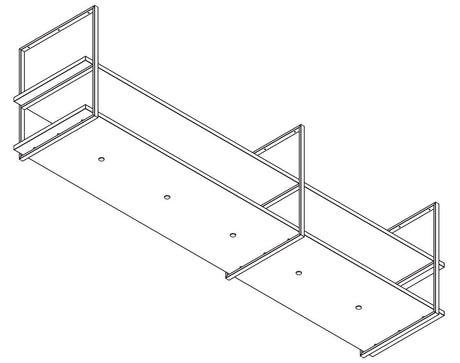 Wave Design 2056.85 FRAME motorloos - 270 cm eilandmodel kleur naar keuze - mat/glanzend - 5 x 4,2 W dimbare LED 2700 Kelvin