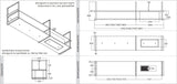 Wave Design 2056.00 FRAME rechts - 240 cm eilandafzuigkap RVS - interne motor - LED verlichting