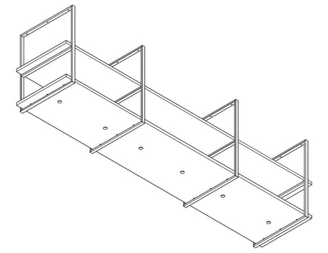 Wave Design 2057.84 FRAME motorloos - 270 cm eilandmodel zwart - RAL 9017 mat - 4 x 4,2 W dimbare LED 2700 Kelvin