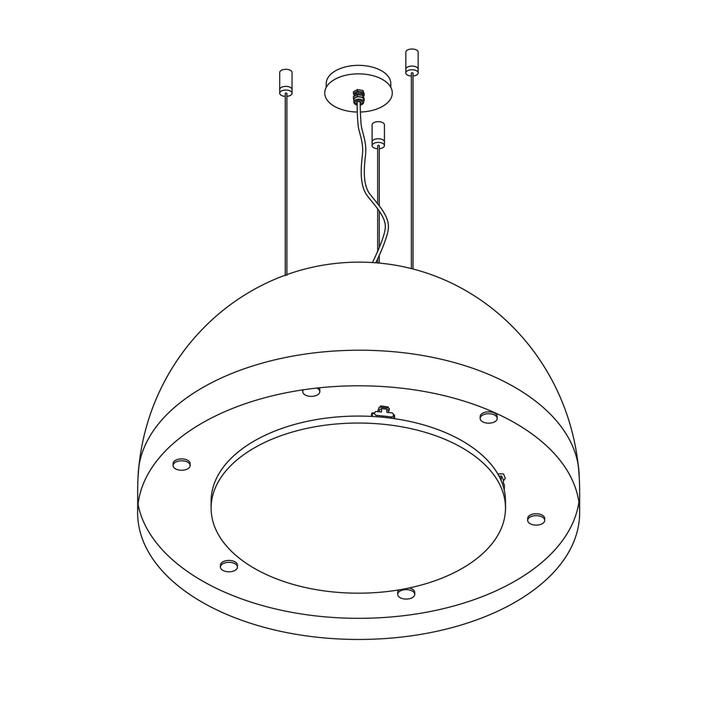 Wave SPHERE afzuiglamp (2176), lijntekening